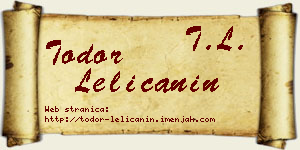 Todor Lelićanin vizit kartica